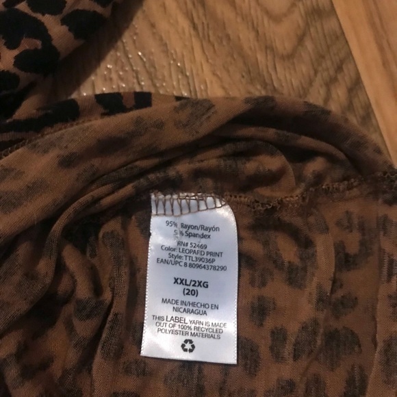 Time and Tru  leopard print shirt size XXL W - Picture 3 of 3